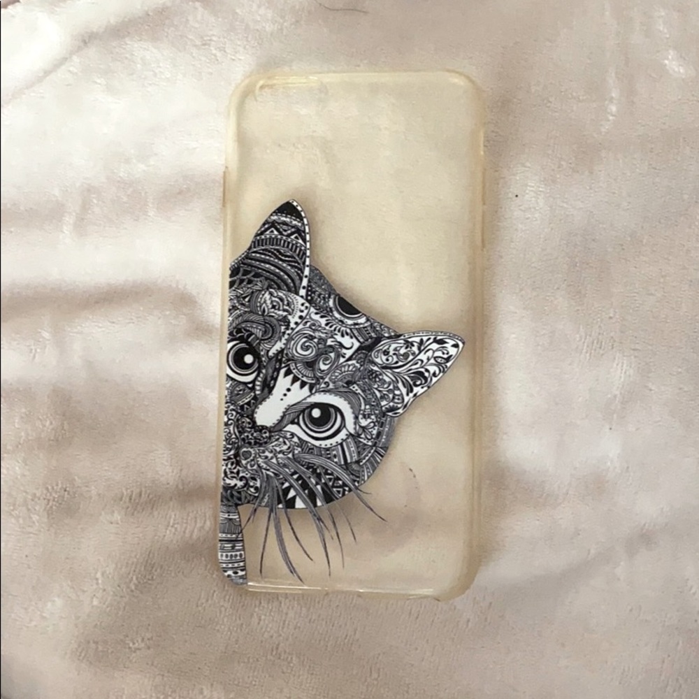 Cute peeking cat iPhone case